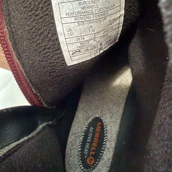 Merrell Tan and Burgundy Outdoor Boots - Picture 5 of 10